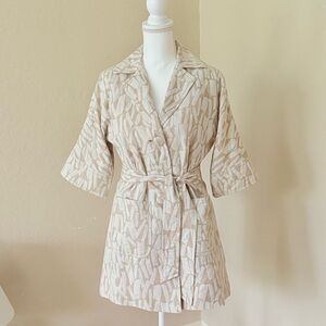 NIC+ZOE Tan Textured Robe with Belt